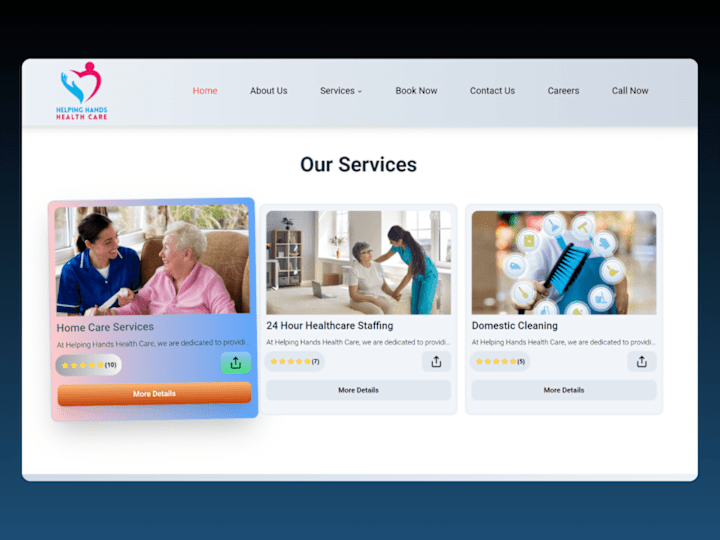 Cover image for Website & App Development for Helping Hand Health Care Ltd