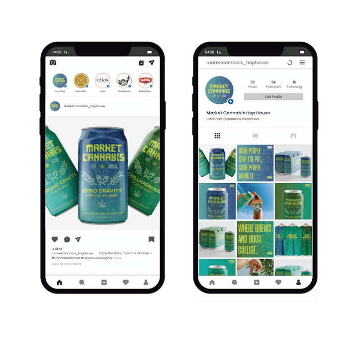 Cover image for Creative Social Media Design for a Cannabis Beer Company