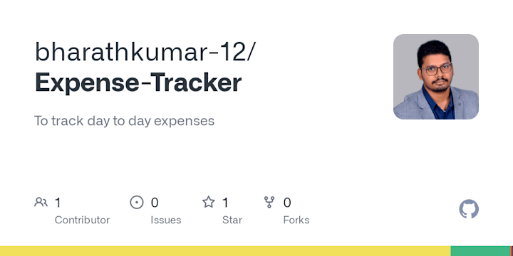 Cover image for bharathkumar-12/Expense-Tracker