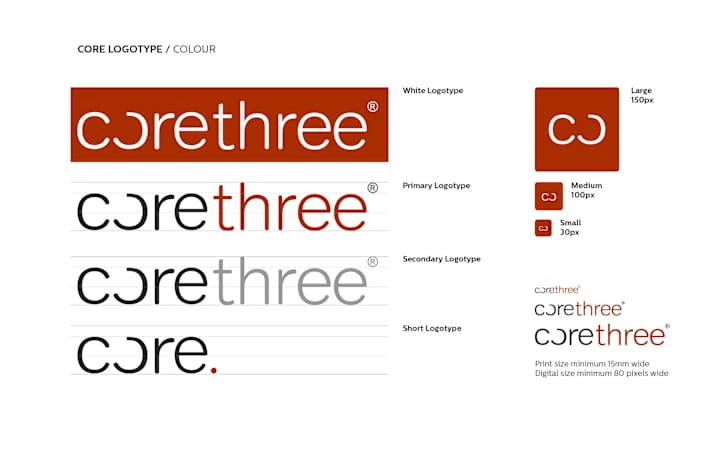 Cover image for Corethree - Brand, UI & UX Design