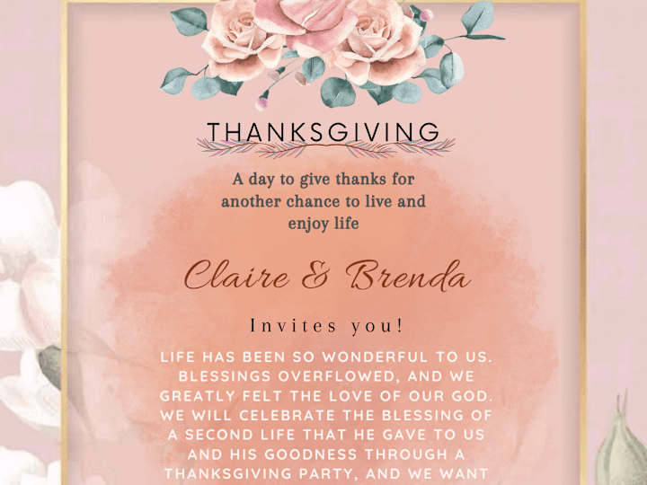 Cover image for Thanksgiving invitation