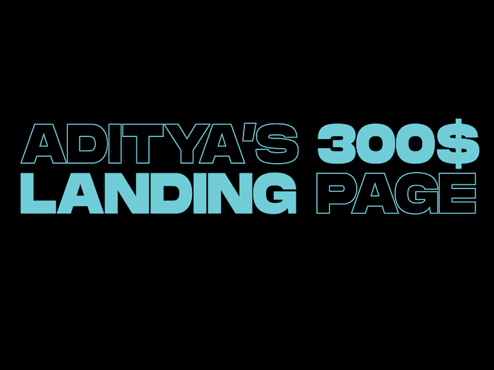 Cover image for 300$ Landing Page Designs