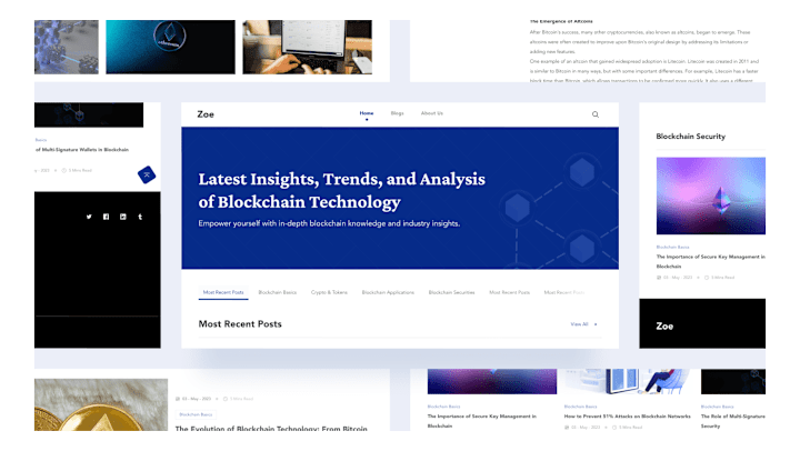 Cover image for Blockchain Blog Website