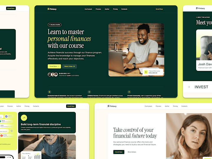 Cover image for Finlaxy ��— Education Landing Page Framer Template
