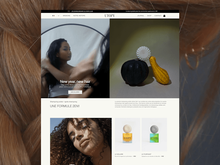 Cover image for Utopy Haircare — Branding + Marketing + Web development