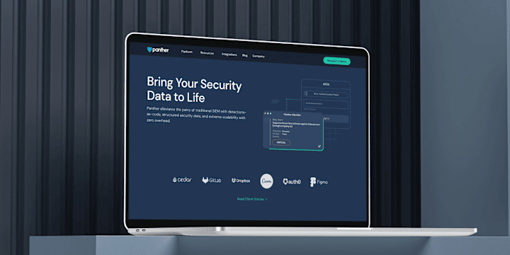 Cover image for Panther - Website Design for SIEM Platform