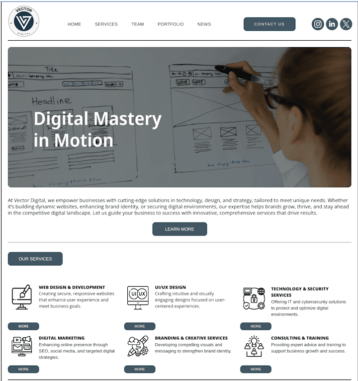 Cover image for Vector Digital Website