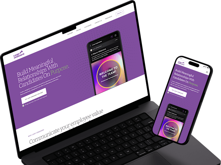 Cover image for LeapOnboard: Web app for recruiter-employee engagement