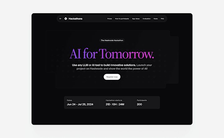 Cover image for Hackathon Event landing page