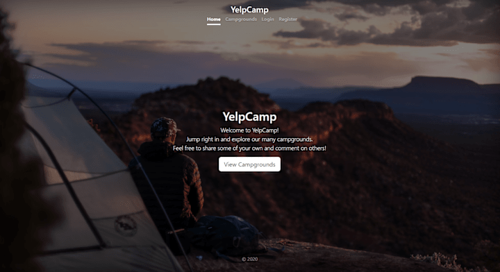 Cover image for YelpCamp - A Yelp platform for campgrounds.