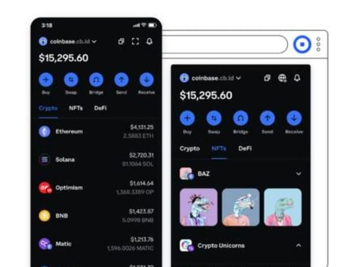 Cover image for ‎Coinbase Wallet: NFTs & Crypto