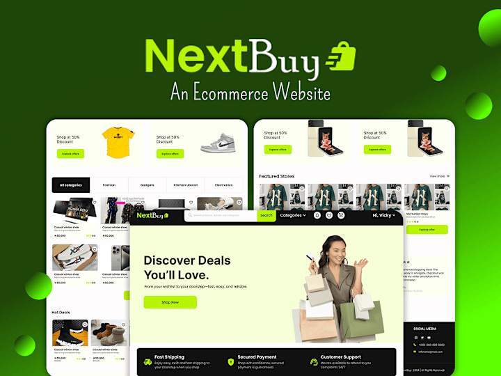 Cover image for NextBuy, An Ecommerce Website Design