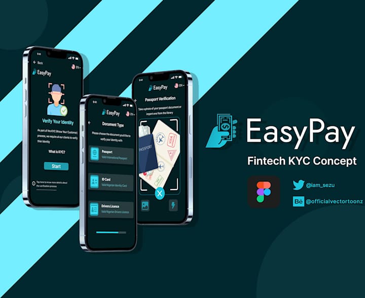 Cover image for EasyPay Fintech App (KYC Flow) Concept :: Behance