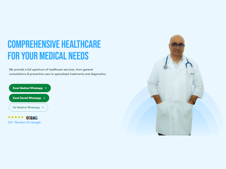 Cover image for Excel Medical & Dental Website
