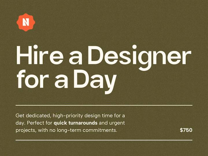 Cover image for Hire a Designer for a Day (or a Few Days)