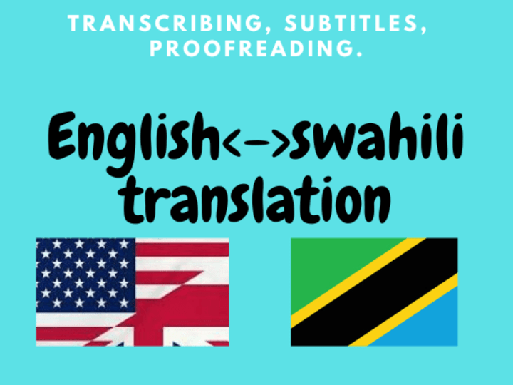 Cover image for Swahili Translation and Transcription