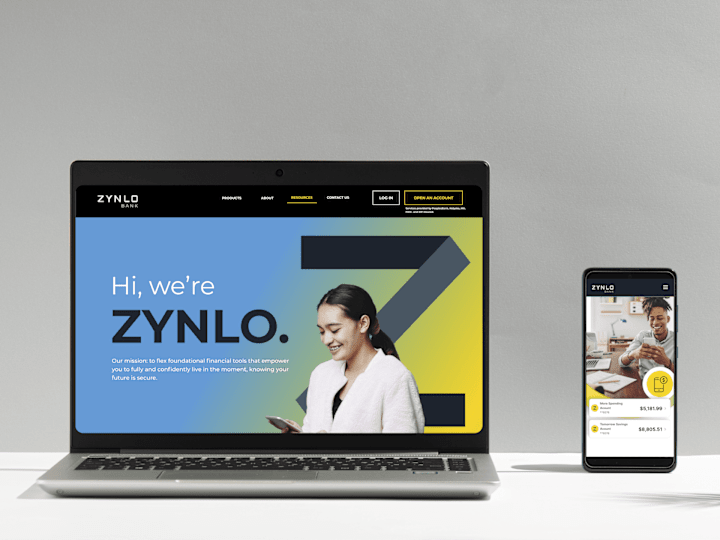 Cover image for ZYNLO Bank Webpages