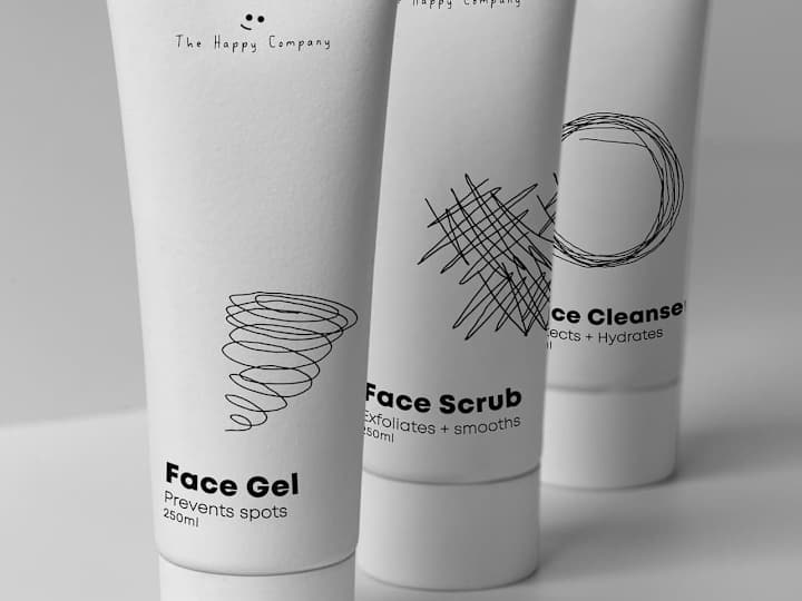 Cover image for The Happy Company; Skincare Branding & Packaging