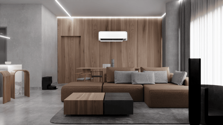 Cover image for Air Conditioner 3D Renders and Animation.