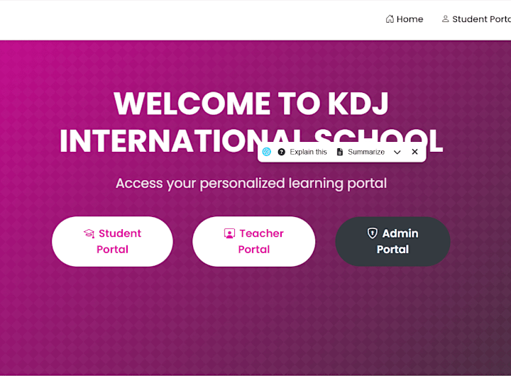 Cover image for Modern School Management System