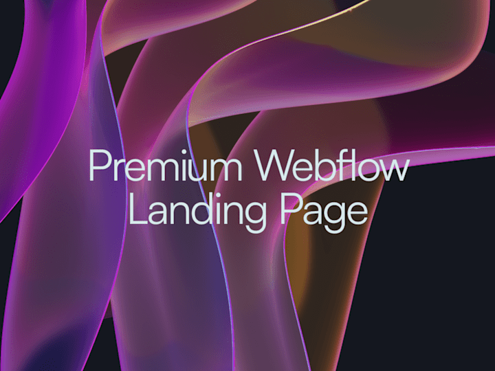 Cover image for Premium Webflow Landing Pages that Convert