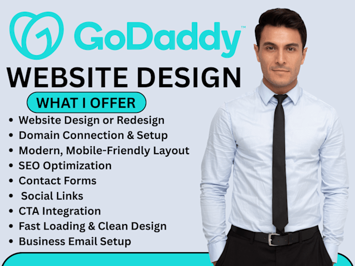 Cover image for design godaddy web com godaddy domain and website development