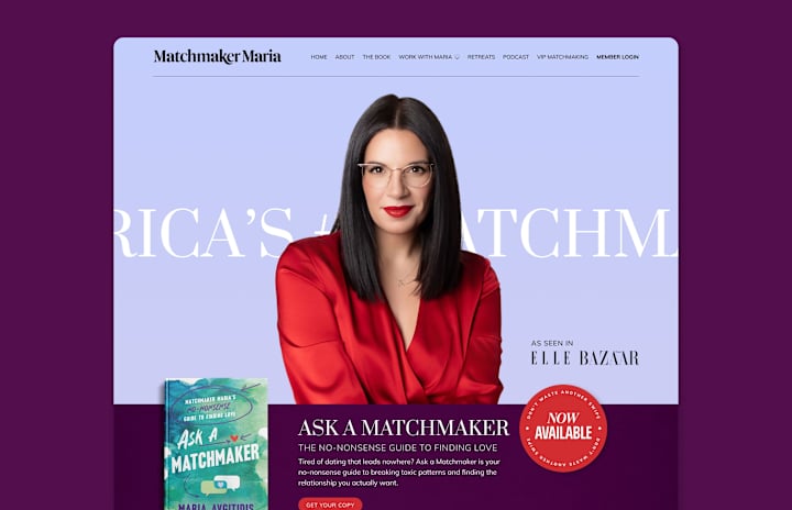 Cover image for Matchmaker Maria | Branding + Kajabi Website Design