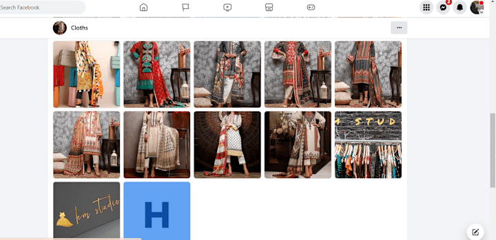 Cover image for social media management of clothing brand "cloths"