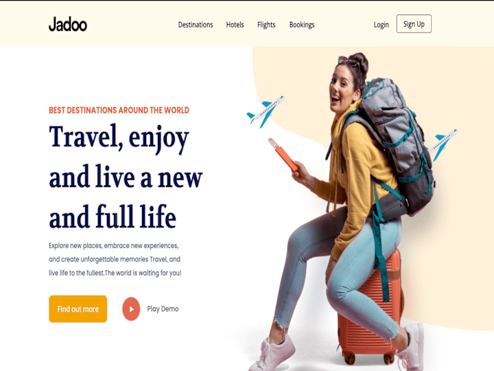 Cover image for Landing page for a Travel Agency website