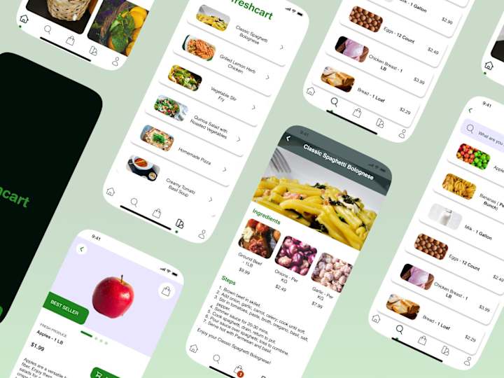 Cover image for Order and Checkout Redesign for a Local Grocery App . Figma