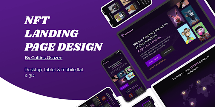Cover image for NFT Landing Page Design on Behance