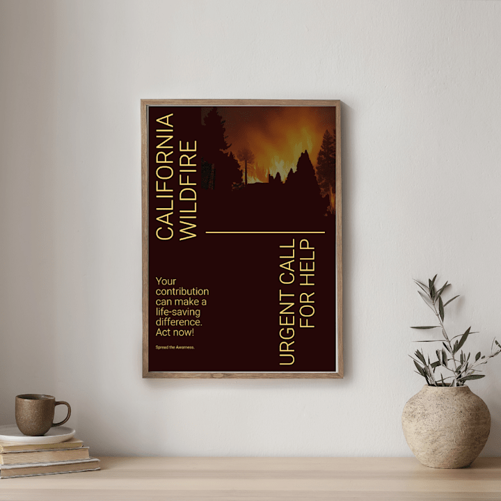 Cover image for California Wildfire Poster :: Behance