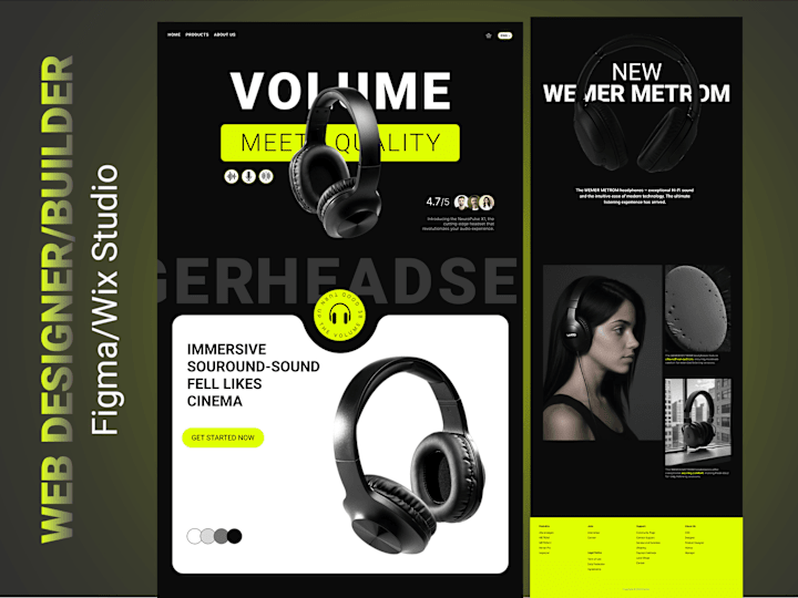 Cover image for HEADPHONE Website Example