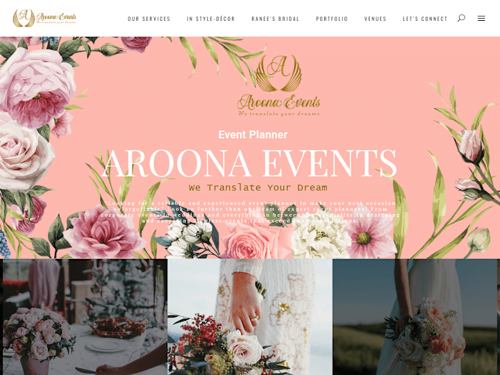 Cover image for Event Planner — Aroona Events