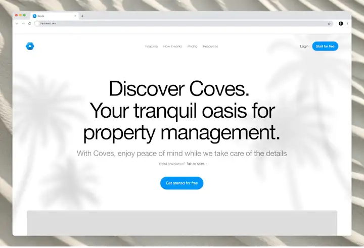 Cover image for Coves - Landing Page Design