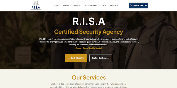 Cover image for Framer Website Development for Risa Security