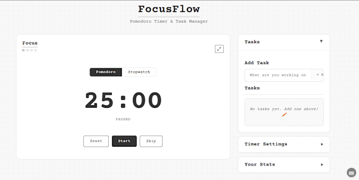 Cover image for FocusFlowAI App