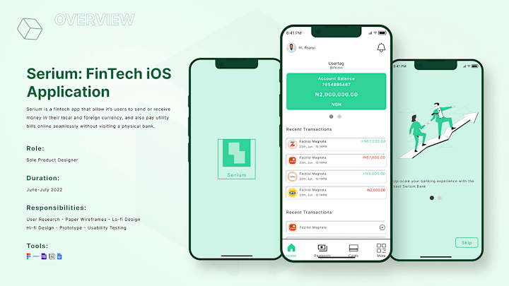 Cover image for Serium: Fintech iOS App 