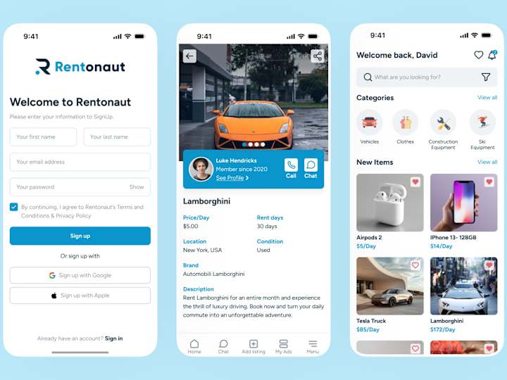 Cover image for Rentonaut Mobile App for Renting goods