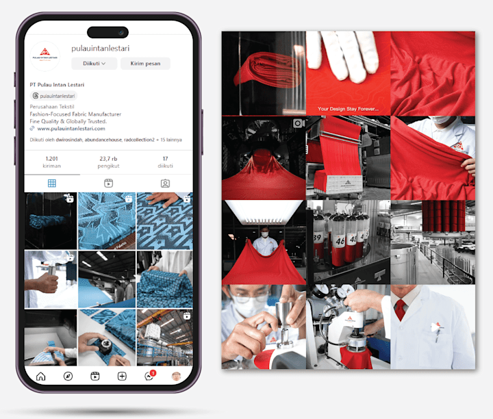 Cover image for Social Media Content | Pulau Intan Lestari, Fabric Mills
