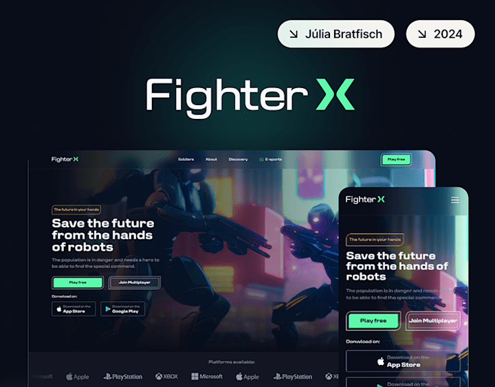 Cover image for Fighter X | Web design