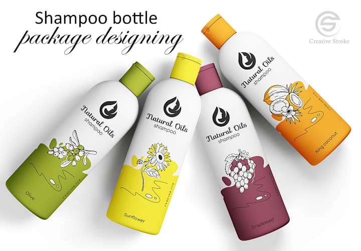 Cover image for shampoo bottle package designing on Behance