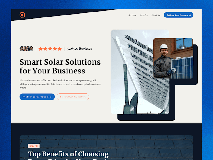 Cover image for PowerEdge Solar 🏢 | Commercial Solar Website Design