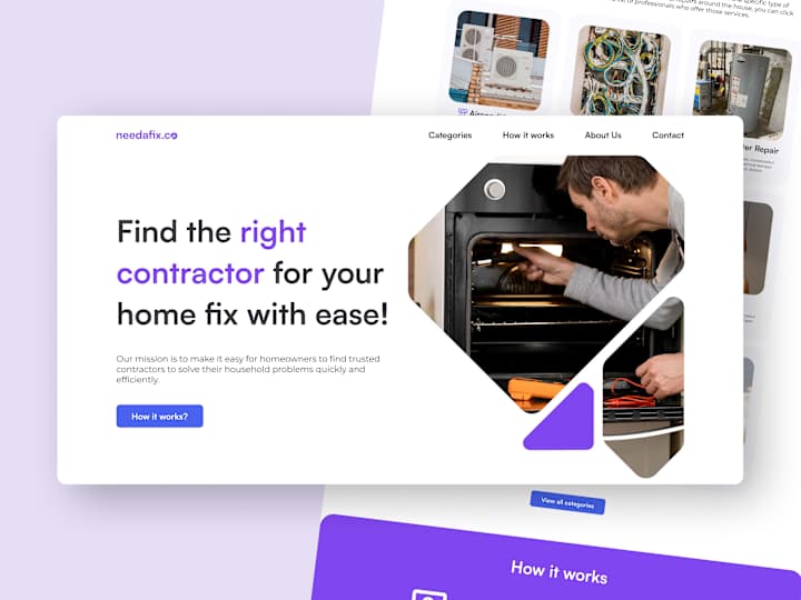 Cover image for NEEDAFIX.CO - Handyman Directory Website Design