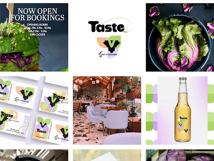 Cover image for Design by Michelle - Taste Restaurant branding