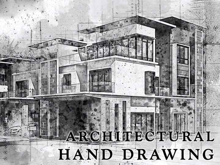 Cover image for I will hand draw architectural sketches of interior and exterior