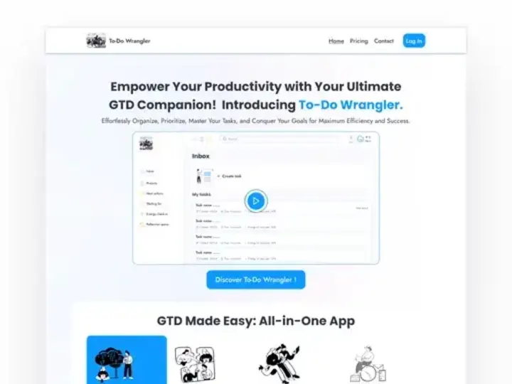 Cover image for To-Do Wrangler - Full web app design & landing page