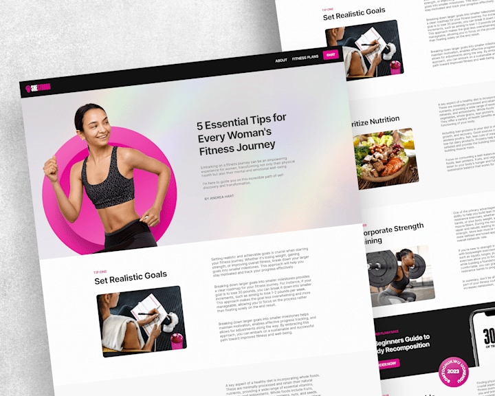 Cover image for Framer Blog Site for SheSTRONG
