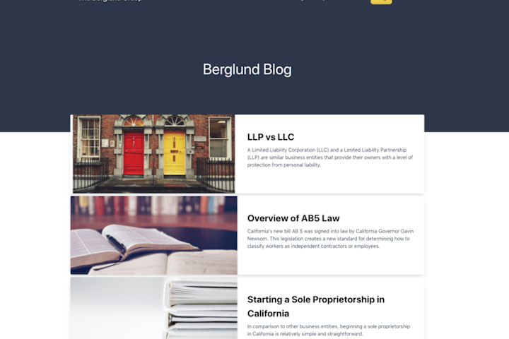 Cover image for Berglund Blog
