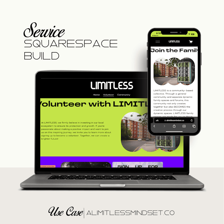 Cover image for [Website Build/ Design] LIMITLESS Website